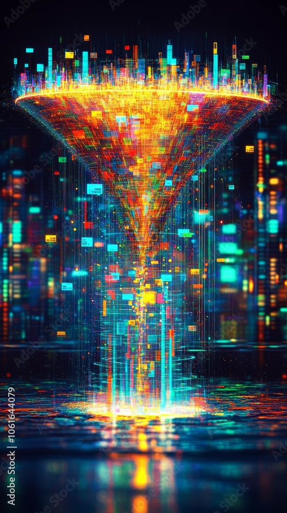 Obraz premium Data in Motion, Digital Marketing Analytics