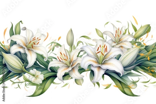 Flower lily plant white.