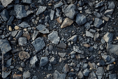 Wallpaper Mural  Grey asphalt rock ground debris. Detailed photo textured background Torontodigital.ca