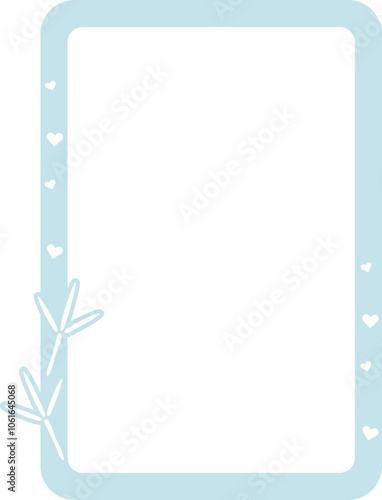 Cute kawaii frame with cat, dog and bird pawprints. Vector illustration