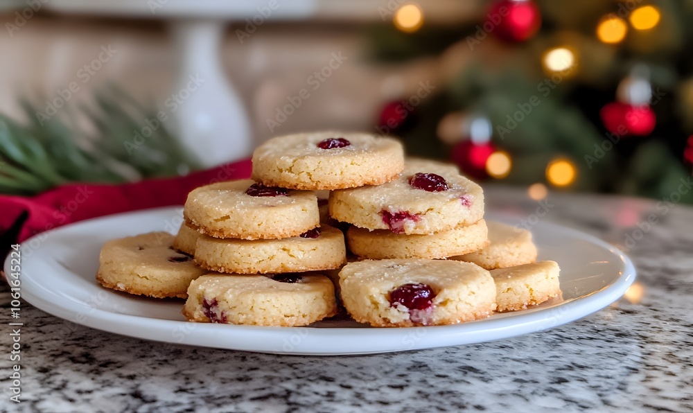Christmas Maraschino Cherry Cookies , Generative AI Christmas Maraschino Cherry Cookies , Generative AI