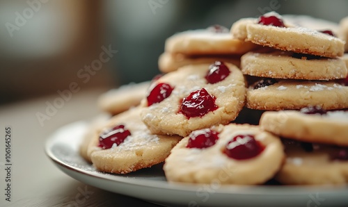 Christmas Maraschino Cherry Cookies , Generative AI 