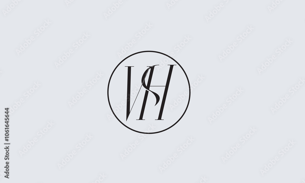 VH, HV , V , H , Abstract Letters Logo Monogram VH, HV , V , H , Abstract Letters Logo Monogram
