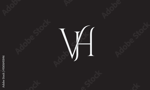  VH, HV , V , H , Abstract Letters Logo Monogram