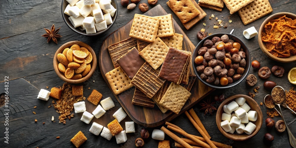 A Gourmet Collection of Sweet Treats, Perfect for Indulging in a Delicious Snack or Dessert A Gourmet Collection of Sweet Treats, Perfect for Indulging in a Delicious Snack or Dessert