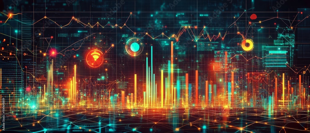 Obraz premium Metrics in the Matrix, Digital Marketing Analytics