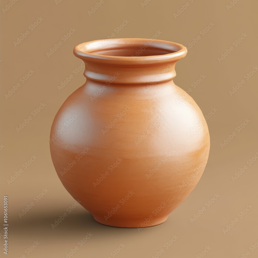 Traditional Clay Pot with Elegant Minimalist Design Traditional Clay Pot with Elegant Minimalist Design