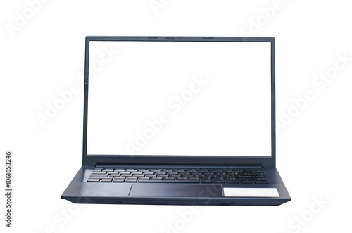 laptop closed. Computer or notebook turn off isolated on transparent background.