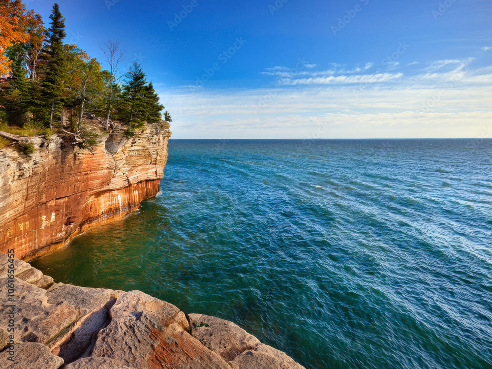 Fototapeta premium rock coast and the sea