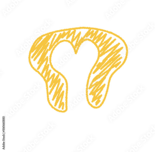 Yellow light bulb chalk drawing vector illustration