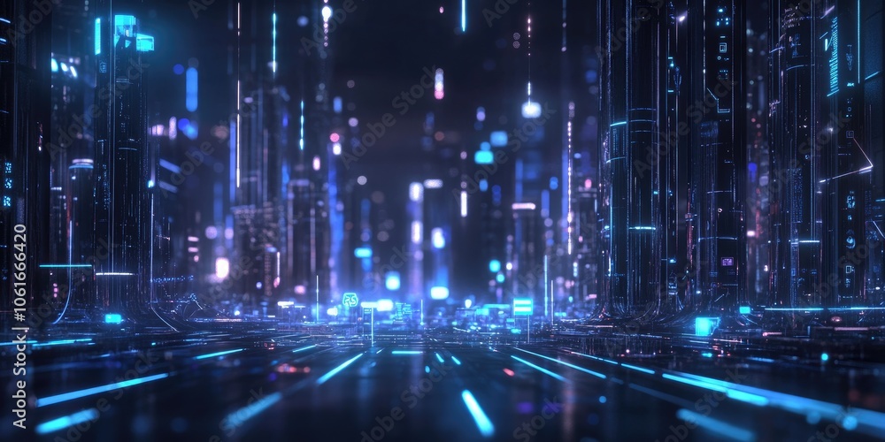 A futuristic cityscape showcases glowing lines connecting smart devices and individuals, symbolizing the profound impact of the internet of things. A futuristic cityscape showcases glowing lines connecting smart devices and individuals, symbolizing the profound impact of the internet of things.
