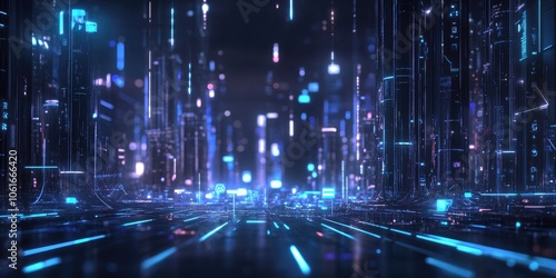 A futuristic cityscape showcases glowing lines connecting smart devices and individuals, symbolizing the profound impact of the internet of things.