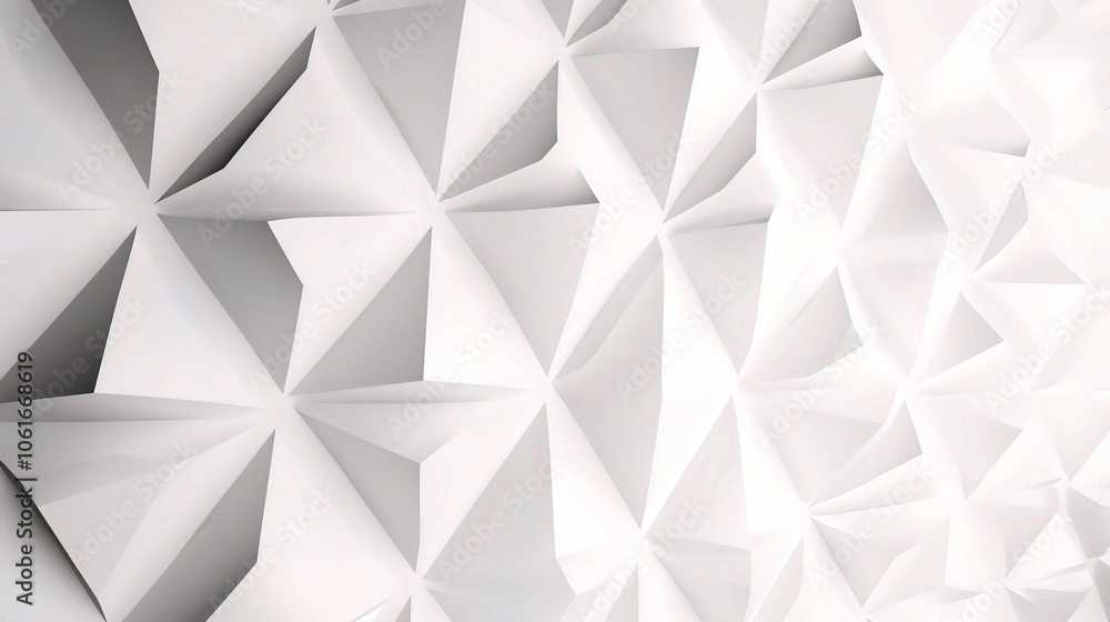 Geometric White Pattern with Soft Shadow Effects Geometric White Pattern with Soft Shadow Effects