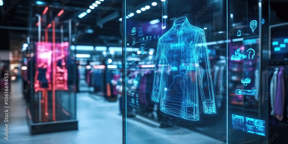 A futuristic online shopping experience featuring augmented reality displays, holographic product showcases, and instant checkout options in a high-tech retail setting. A futuristic online shopping experience featuring augmented reality displays, holographic product showcases, and instant checkout options in a high-tech retail setting.