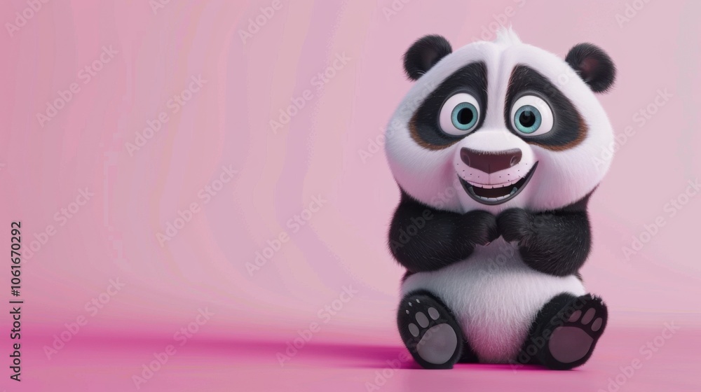 Joyful Panda with Sparkling Eyes Joyful Panda with Sparkling Eyes