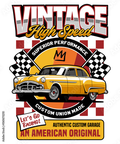 Vintage High Speed Graphic Design