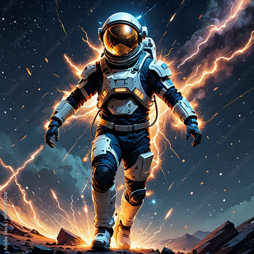 Fototapeta premium astronaut in the space art