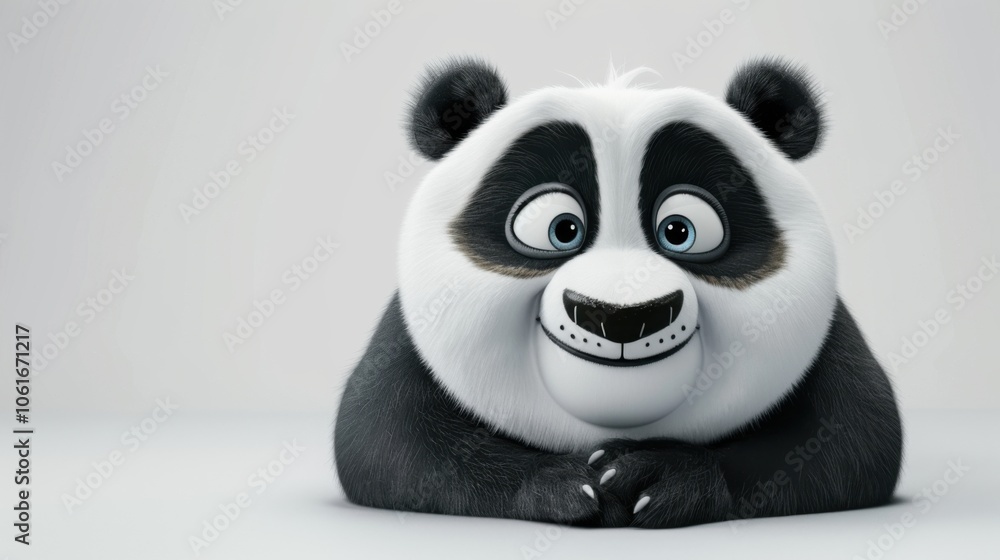 Fototapeta premium Joyful Panda with Sparkling Eyes