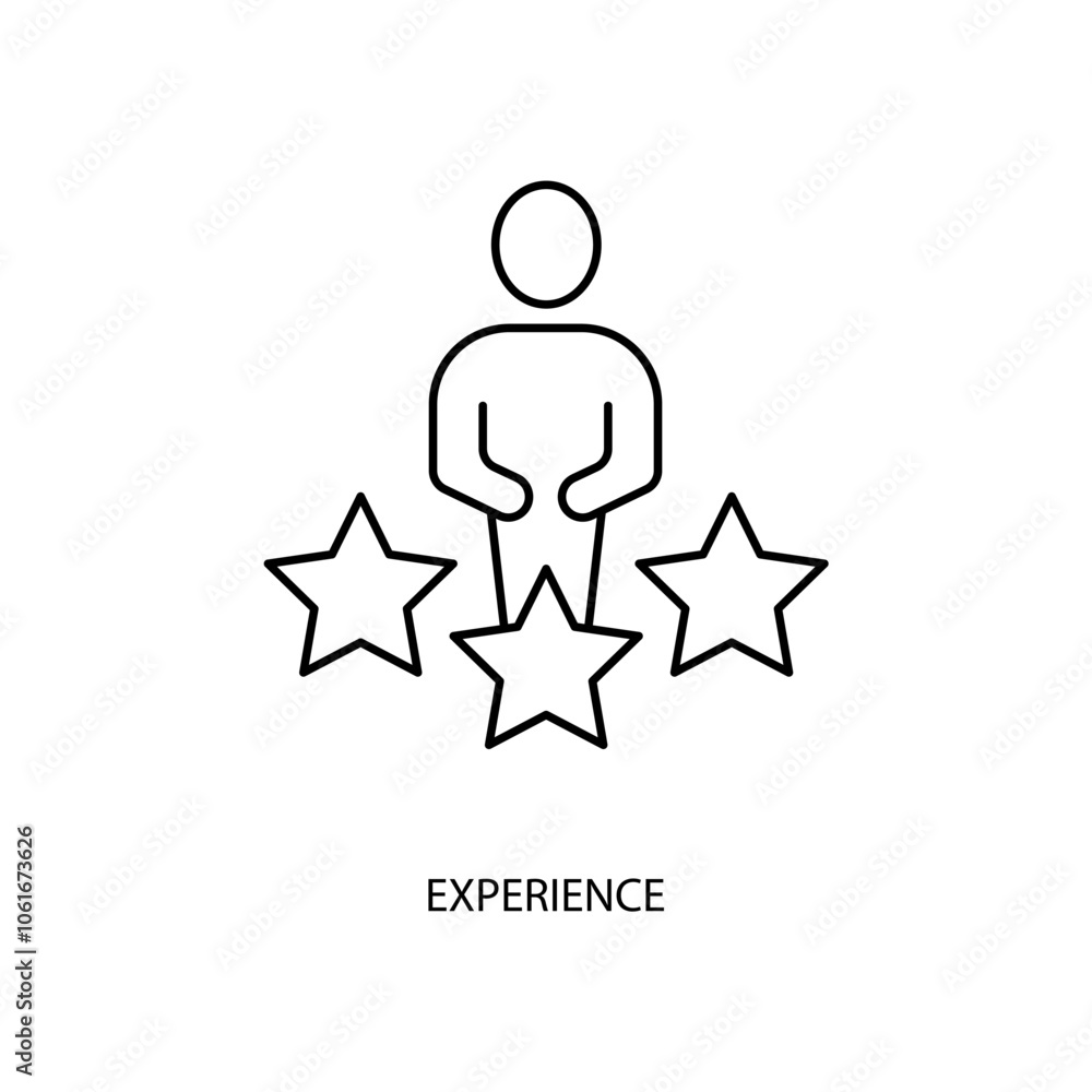 experience concept line icon. Simple element illustration. experience concept outline symbol design. experience concept line icon. Simple element illustration. experience concept outline symbol design.