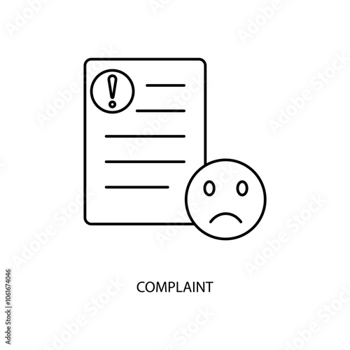 complaint concept line icon. Simple element illustration. complaint concept outline symbol design.