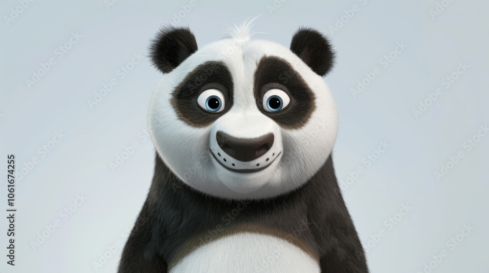 Obraz premium Joyful Panda with Sparkling Eyes