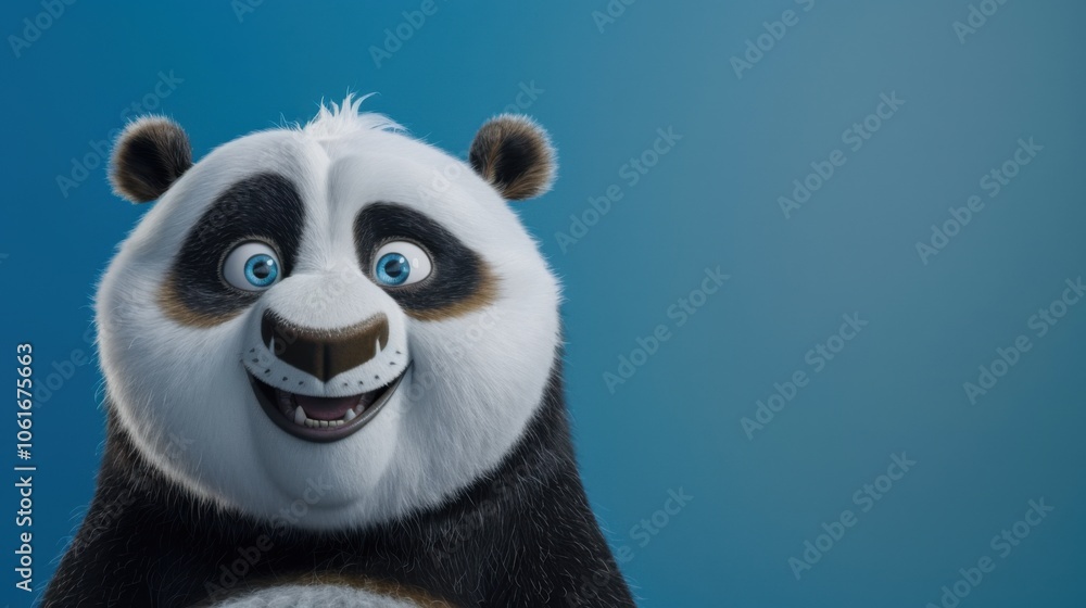 Fototapeta premium Joyful Panda with Sparkling Eyes