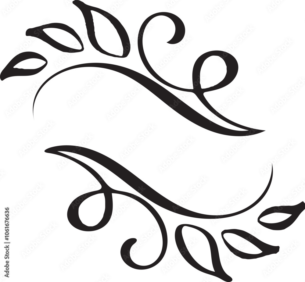 Hand drawn border flourish separator Calligraphy designer elements. Vector vintage illustration Isolated on white background Hand drawn border flourish separator Calligraphy designer elements. Vector vintage illustration Isolated on white background