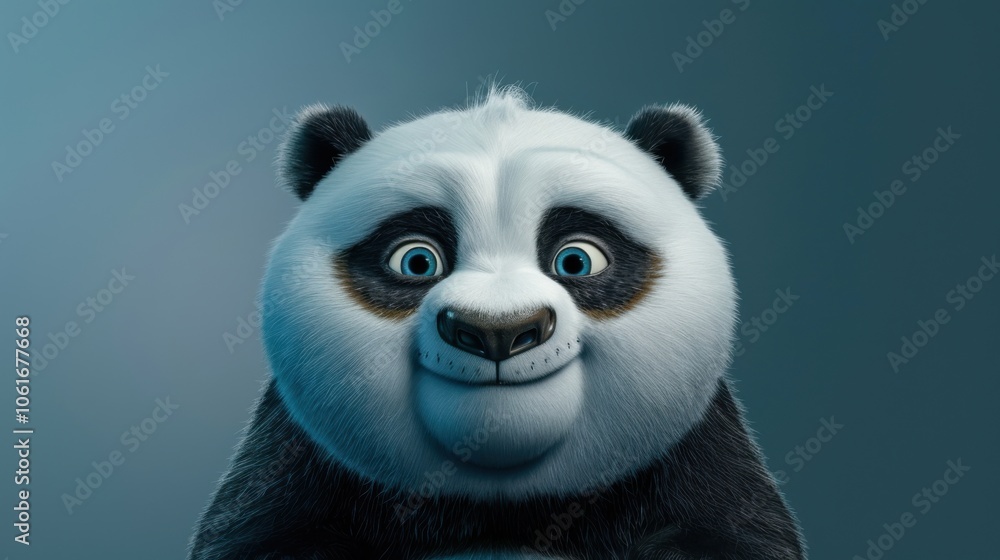Obraz premium Joyful Panda with Sparkling Eyes