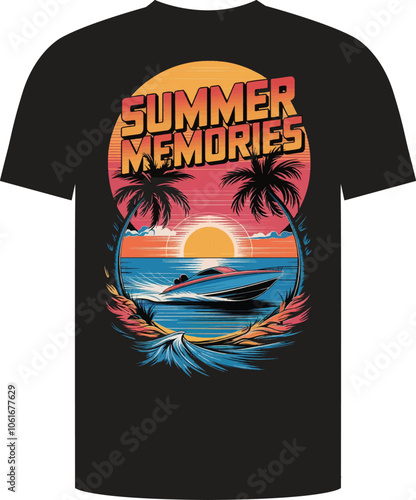 t-shirt design summer memories