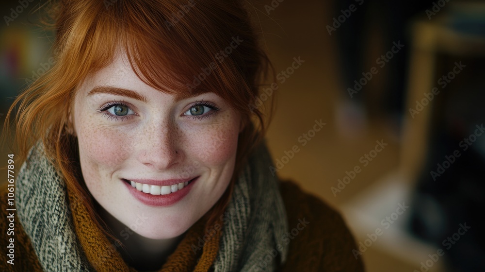 A close-up view of a person wearing a scarf A close-up view of a person wearing a scarf