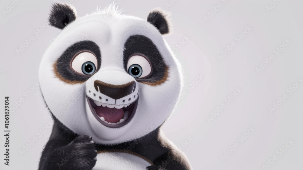 Fototapeta premium Joyful Panda with Sparkling Eyes