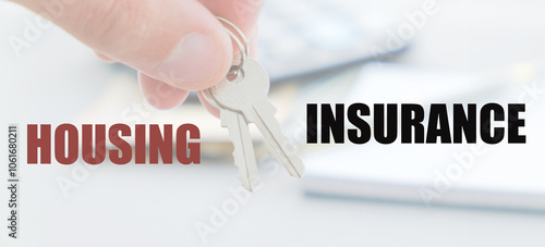 get insurance or loan real estate or property on background photo