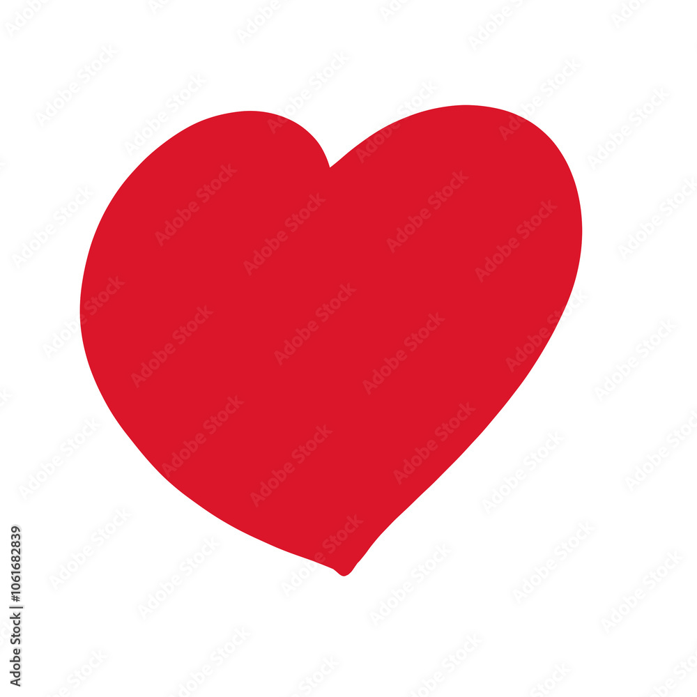 red heart isolated on white red heart isolated on white