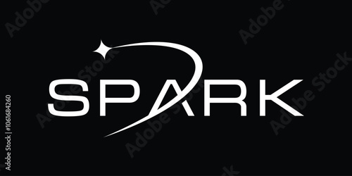 Typography Text Spark, Design Logo Inspiration.