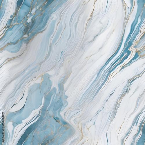 Wallpaper Mural Natural marble pattern uses white and blue colors, emphasizing light and delicate lines, giving a sense of calm and coolness. Torontodigital.ca