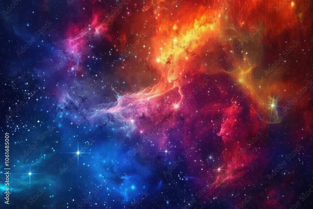 Colorful Nebula with Stars and Cosmic Dust Colorful Nebula with Stars and Cosmic Dust