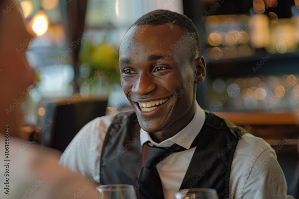 A man in a vest and tie sits at a table with papers and pens, perfect for office or corporate use A man in a vest and tie sits at a table with papers and pens, perfect for office or corporate use