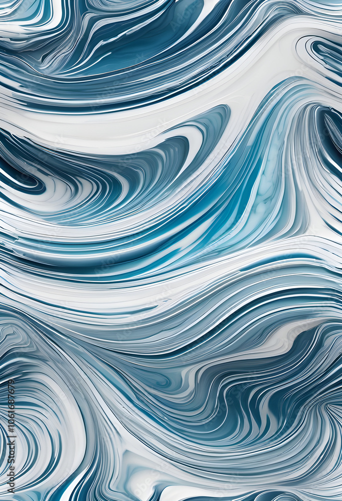 The white and blue marble pattern gives a feeling like the sky and the sea, emphasizing the delicate and flowing lines. The white and blue marble pattern gives a feeling like the sky and the sea, emphasizing the delicate and flowing lines.