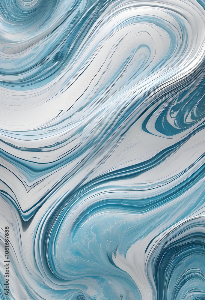 The white and blue marble pattern gives a feeling like the sky and the sea, emphasizing the delicate and flowing lines. The white and blue marble pattern gives a feeling like the sky and the sea, emphasizing the delicate and flowing lines.