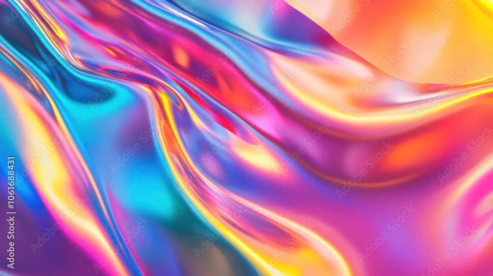a holographic texture displaying vibrant rainbow colors, with a smooth a holographic texture displaying vibrant rainbow colors, with a smooth