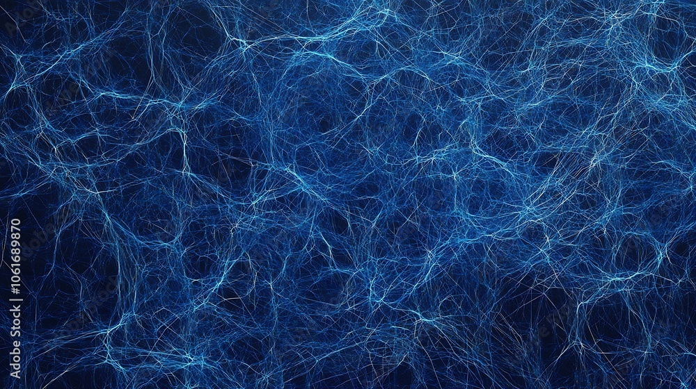 Abstract blue network of interconnected lines resembling neural connections or data flow. Abstract blue network of interconnected lines resembling neural connections or data flow.