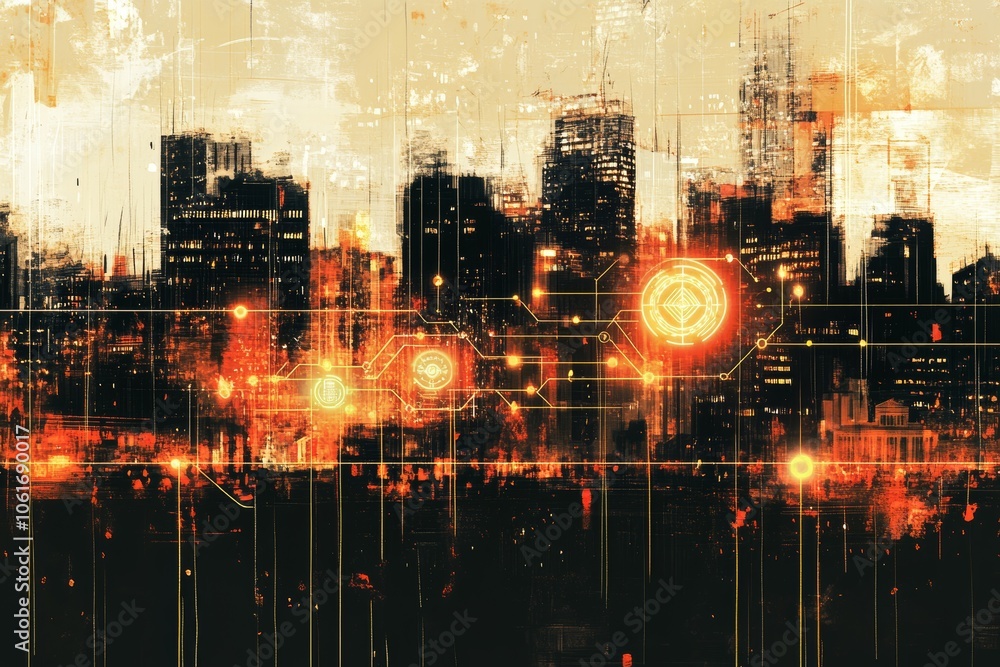 Fototapeta premium Cyber Diplomacy, Digital Diplomacy and International Relations