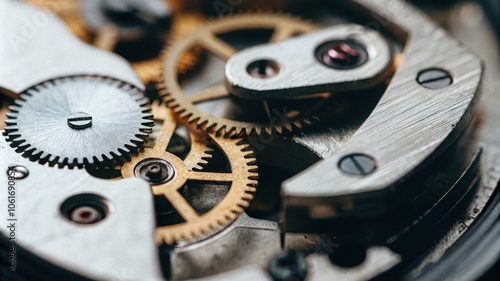 Wallpaper Mural Close-Up of Watch Mechanism with Gears and Cogs Torontodigital.ca