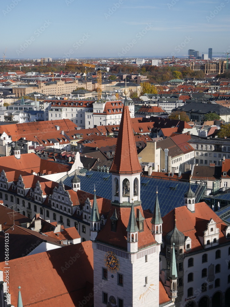 Obraz premium photo of Munich from a birds eye view