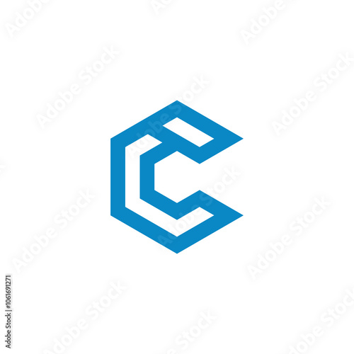 Hexagon Letter C Logo design vector template