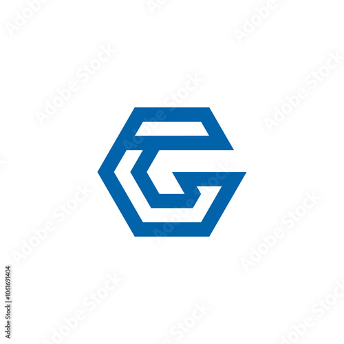 Hexagon Letter G Logo design vector template