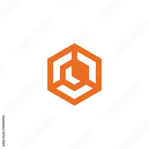 Hexagon Geometric Logo design vector template
