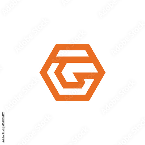Hexagon Letter G Logo design vector template