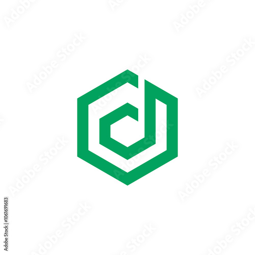 Hexagon Letter d Logo design vector template