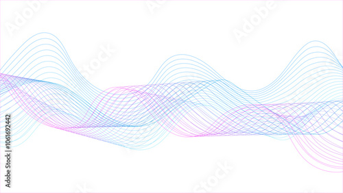 Technology Abstract wave Energy flow Frequency digital wave lines. Dynamic frequency flow futuristic smooth digital creative wave blend pattern background.